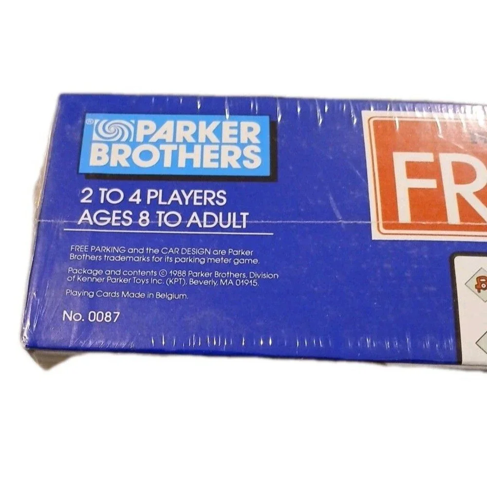 Vintage 1988 Parker Brothers Free Parking Card Board Game - NEW SEALED